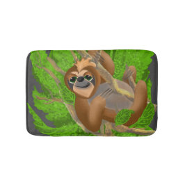 Tapete De Banheiro Bobo Lama Relaxando Em Uma Matriz De Banho De Árvo