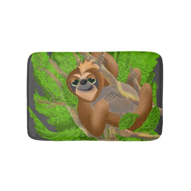 Tapete De Banheiro Bobo Lama Relaxando Em Uma Matriz De Banho De Árvo (frente)