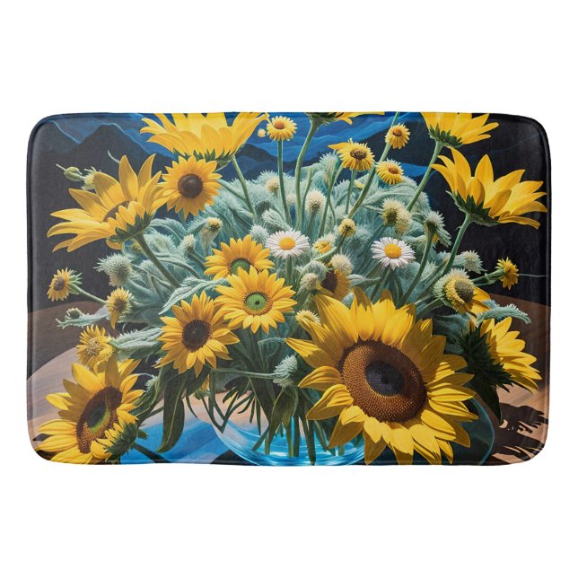 Tapete De Banheiro Bodegón Flores y Noche 1 - 001 (Frente)