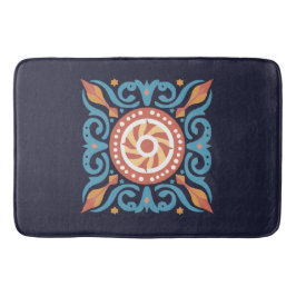 Tapete De Banheiro Boho Azulejo Bath Mat