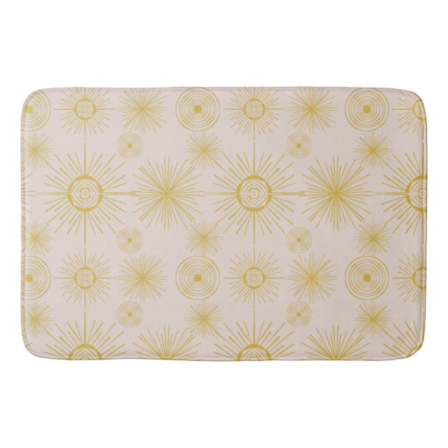 Tapete De Banheiro Boho Celestial Sun Stars Ivory Patterno (Frente)