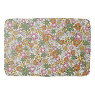 Tapete De Banheiro Boho Daisy Flowers 70s Groovy Floral