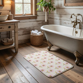 Tapete De Banheiro Boho Ponto Cruz Floral Folk Ucraniano