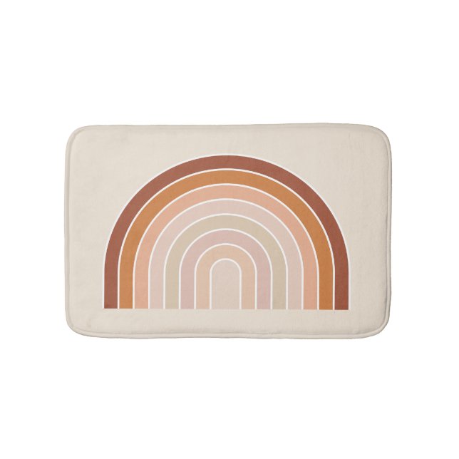 Tapete De Banheiro Boho Rainbow Beige Terracotta (frente)