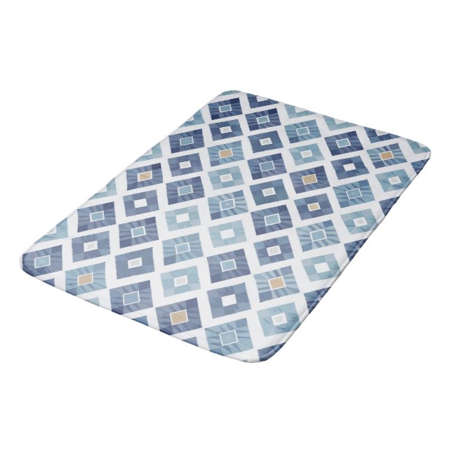 Tapete De Banheiro Boho Rhombus Modern Chic (Angulado)