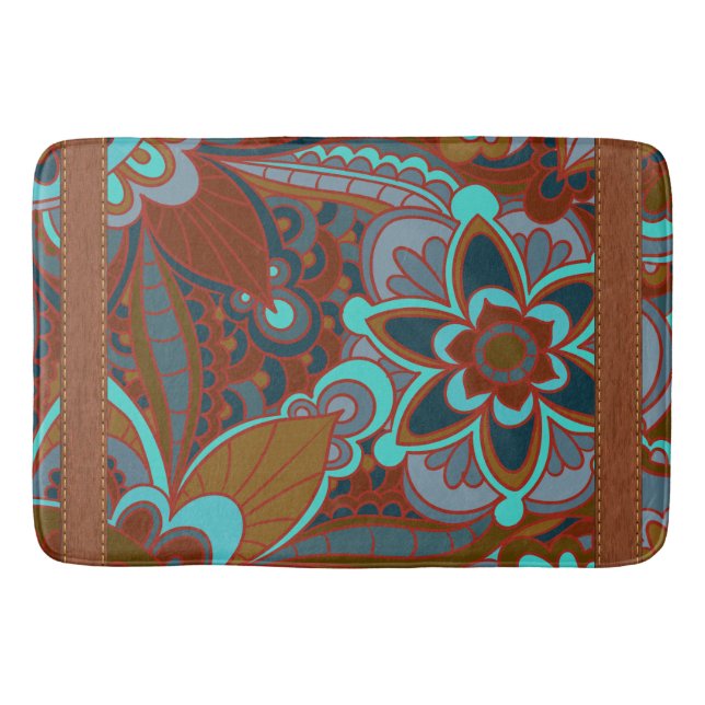 Tapete De Banheiro Boho, Rustic Bath Rug (Frente)