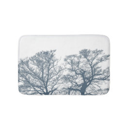 Tapete De Banheiro Boho tropical de Árvores Inferiores Azuis