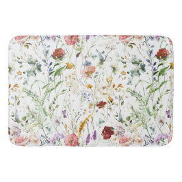Tapete De Banheiro Boho Wildflower Aquarela Primavera Flor