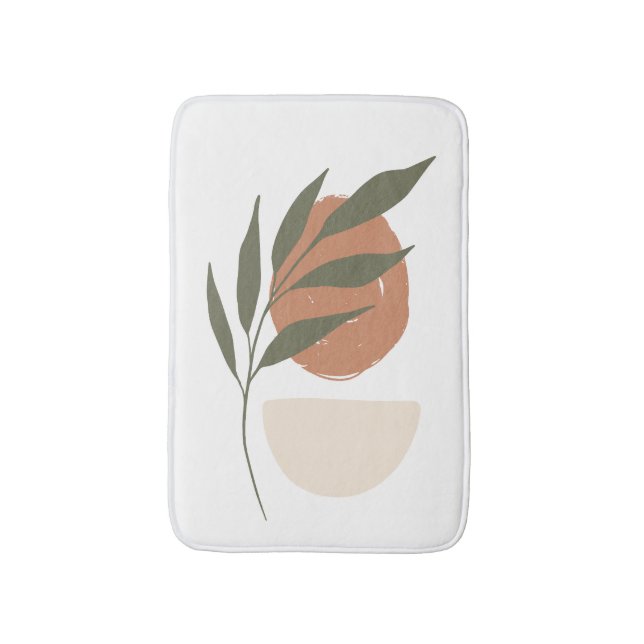 Tapete De Banheiro Boho Zen Botânico Minimalista (Frente Vertical)