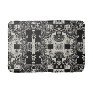 Tapete De Banheiro Bold Tropical Monochrome Floral Pattern