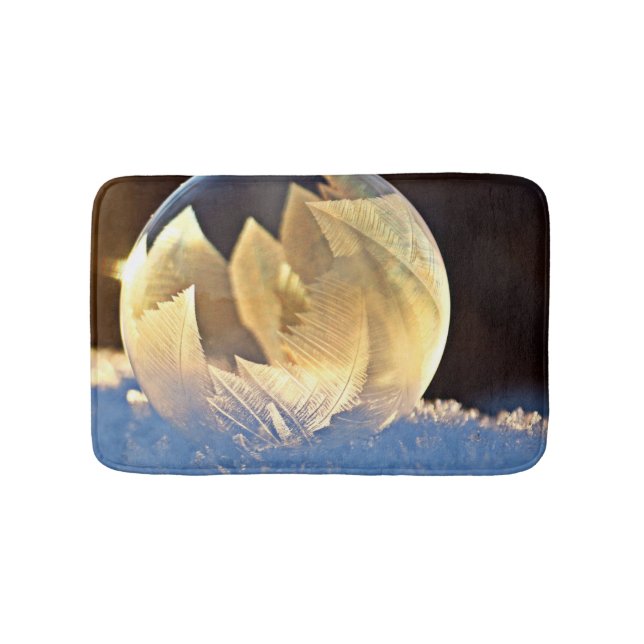 Tapete De Banheiro Bolha de sabão na neve (frente)