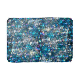 Tapete de Banheiro Bolhas Azul Água Coordenada