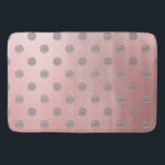 Tapete De Banheiro Bolinhas Modernas de Glama Rosa-Dourado rosas<br><div class="desc">Casaco de banho personalizado.</div>