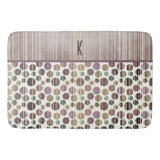 Tapete De Banheiro Bolinhas Retro Modernas Roxas (Frente)