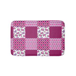 Tapete De Banheiro Bolinhas retros do crânio da flor