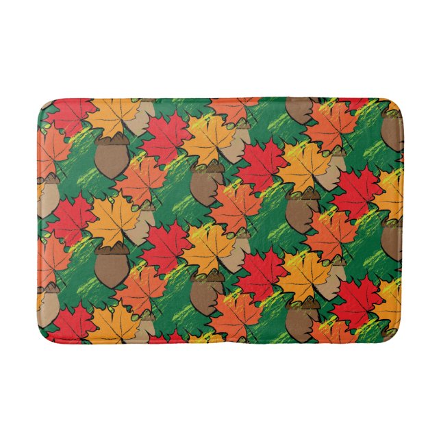 Tapete De Banheiro Bolotas e folhas III (Frente)