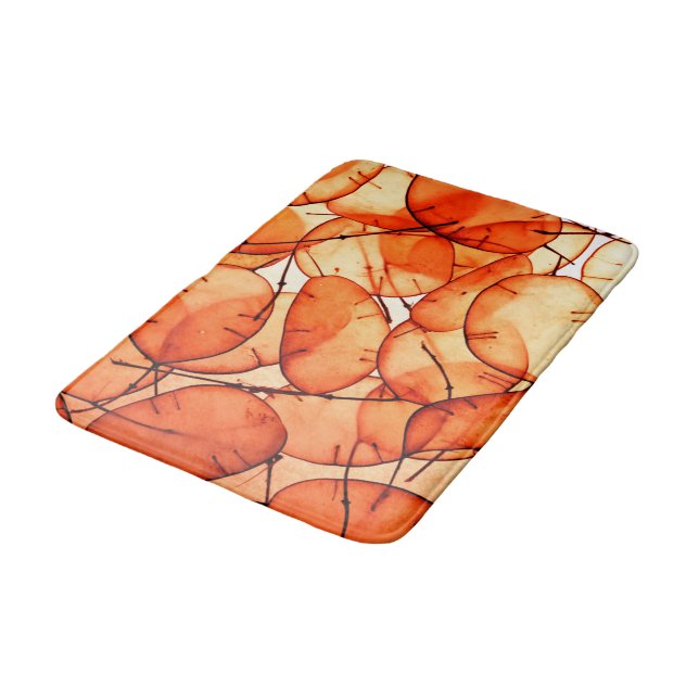 Tapete De Banheiro Bonita Folha Laranja Bath Mat (Angulado)