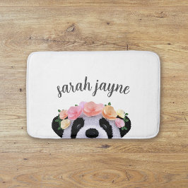 Tapete De Banheiro Bonita Garota de Urso Panda Personalizada Bath Mat