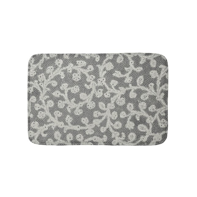 Tapete De Banheiro Bonito Linen White Lace Antique de Casamento  (frente)