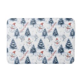 Tapete De Banheiro Bonito Neve E Árvores Neves Feliz Natal