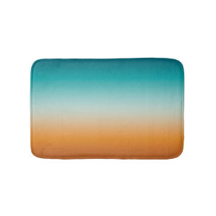 Tapete De Banheiro Bonito Ombre Laranja Solarino e Gradação Azul Te