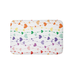 Tapete De Banheiro Bonito Rainbow Hearts Pattern Kids Bathroom