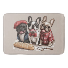 Tapete De Banheiro Bonjour French Bulldogs