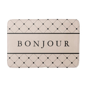 Tapete De Banheiro Bonjour ilumina - o estilo parisiense cor-de-rosa