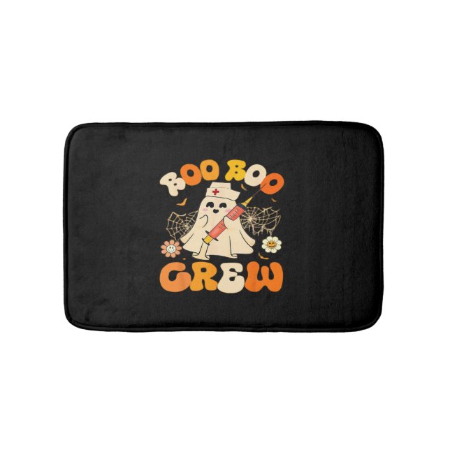 Tapete De Banheiro Boo Boo Crew Ghost Enfermeiro, Retro Hallowee (frente)