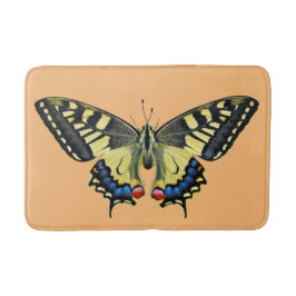 Tapete De Banheiro Borboleta amarela e preta