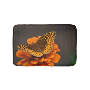 Tapete De Banheiro Borboleta Na Zinnia Bath Mat