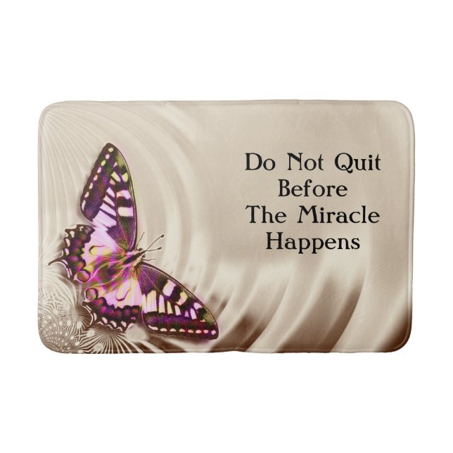 Tapete De Banheiro Borboleta sobre fundo de estação (Frente)