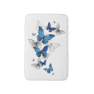 Tapete De Banheiro Borboletas Azuis Morpho