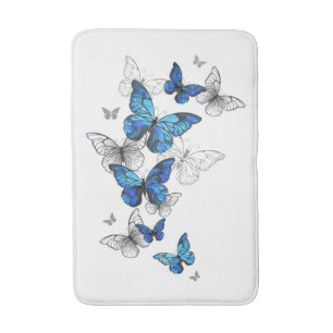 Tapete De Banheiro Borboletas Azuis Morpho