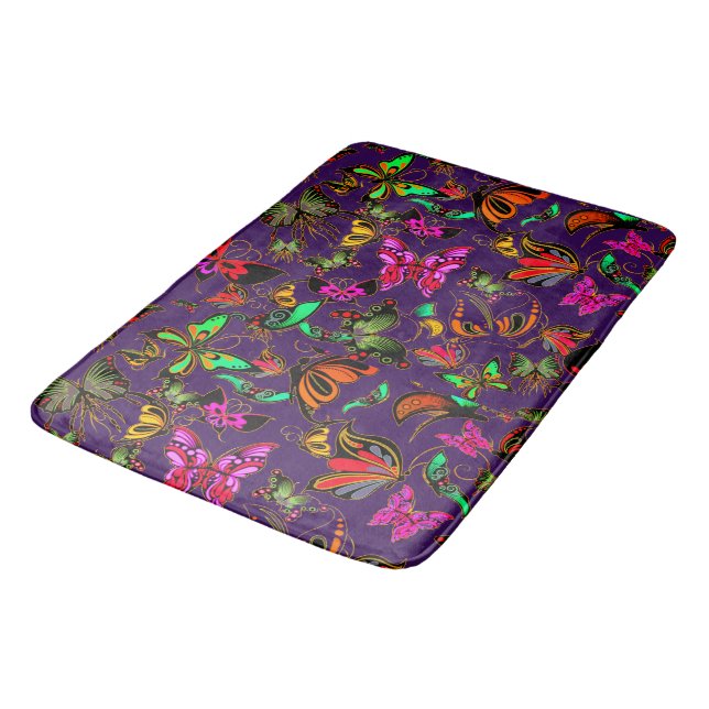 Tapete De Banheiro Borboletas Bath Mat (Angulado)