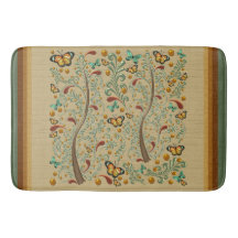 Borboletas de Nouveau e árvores de laranja