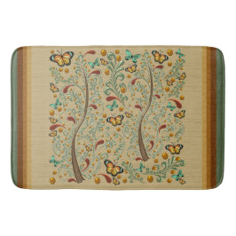 Tapete De Banheiro Borboletas de Nouveau e árvores de laranja