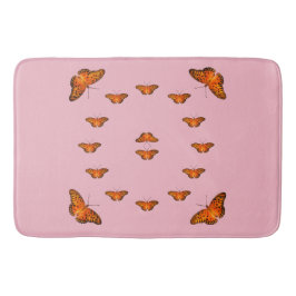 Tapete De Banheiro Borboletas em Bath Mat rosa