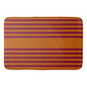 Tapete De Banheiro Borgonha vermelha e laranja queimada, 5 trilhas.