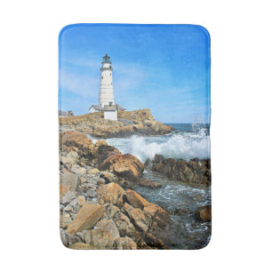 Tapete De Banheiro Boston Lighthouse, Massachusetts