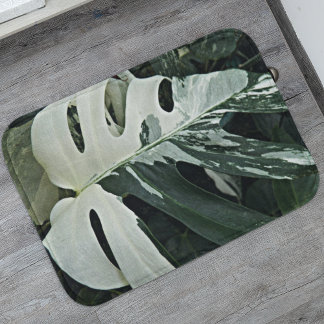 Tapete De Banheiro Botânica de Queijo Suíço Variegado