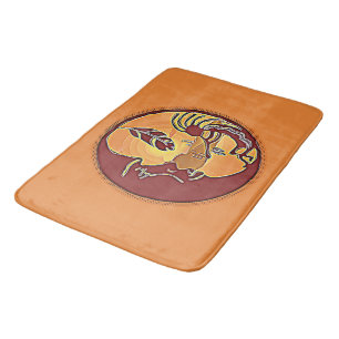 Tapete De Banheiro Botão de Paisagem - Kokopelli Moon Feather 1
