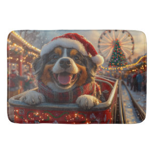 Tapete De Banheiro Bouviers des Flandres Cachorro Porta copos Natal