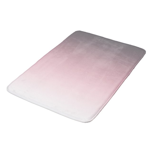 Tapete De Banheiro Branco cinzento cor-de-rosa Ombre (Angulado)