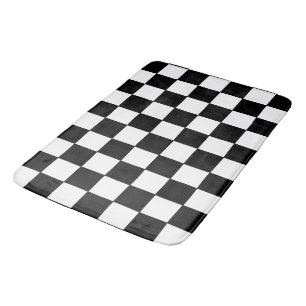 Tapete De Banheiro Branco e Preto Verificados