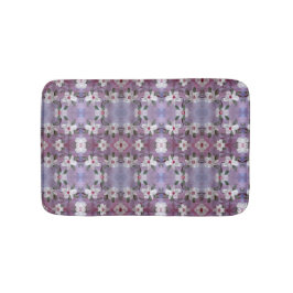 Tapete De Banheiro Branco Floral Realçado Em Vermelho