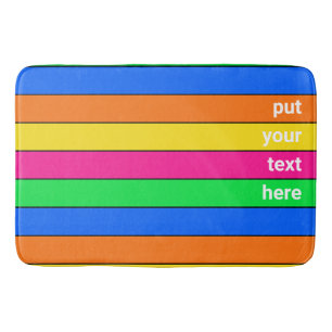TAPETE DE BANHEIRO BRIGHT NEON PINK AMARELO AZUL LARANJA AZUL