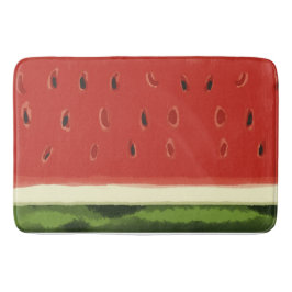 Tapete De Banheiro Bright Red Watercolor Watermelle Bath Mat