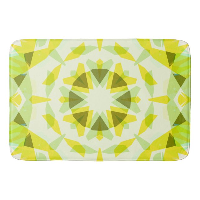 Tapete De Banheiro Bright Yellow Green Summer Star Dopamine Art (Frente)