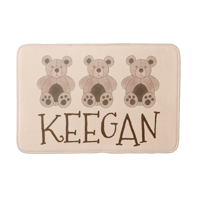 Tapete De Banheiro Brinquedo de pelúcia castanho-esbranquiçado, ursin (Frente)